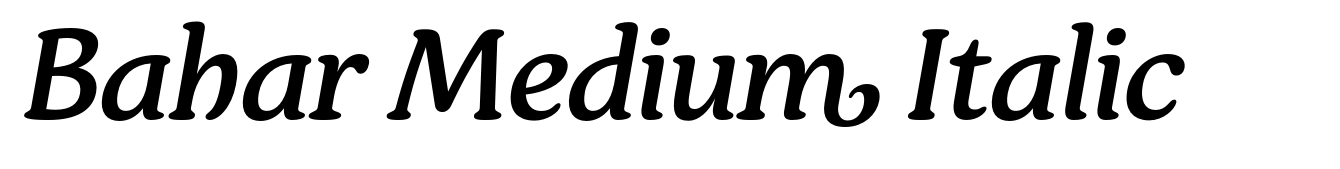 Bahar Medium Italic